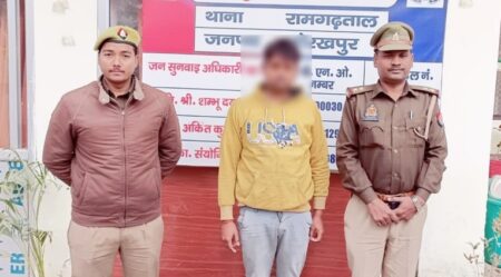 गोरखपुर न्यूज़ चोरी के आरोप में आरोपी गिरफ्तार* थाना रामगढ़ताल *