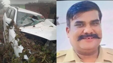 गोरखपुर न्यूज़ : दबिश देकर लौट रही पुलिस की गाड़ी पेड़ से जा टकराई, दरोगा की मौत, 5 पुलिसकर्मी घायल